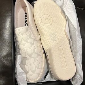 Coach Men’s Printed Pebble Slip On Skate Sneakers Logo Shoes Size 12